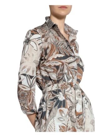 Eterna Hemdblusenkleid mit 3/4-Arm, Braun