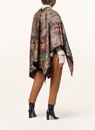 Etro Jacquard-Cape, Schwarz