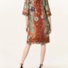Etro Jacquard-Kleid mit Seide und 3/4-Arm, Rot