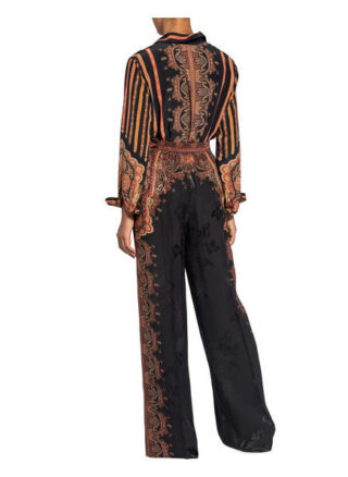 Etro Marlenehose mit Seide, Blau