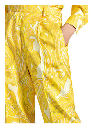 Etro Seidenhose, Gelb