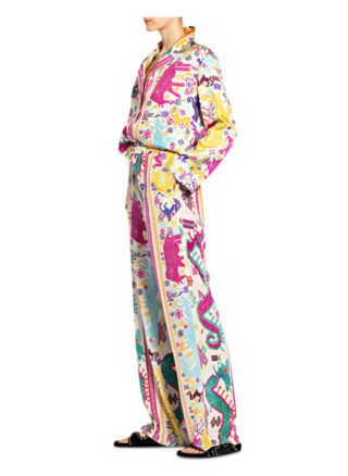 Etro Seidenhose, Weiß