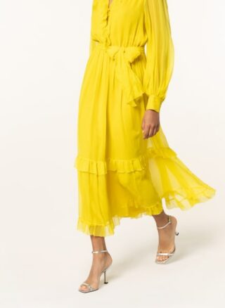 Etro Seidenkleid Chio, Gelb