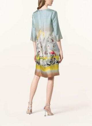 Etro Seidenkleid mit 3/4-Arm, Blau