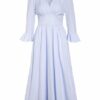 Eva Mann Kleid Lisbeth Winston mit 3/4-Arm, Blau