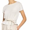 Ffc Kleid im Materialmix, Beige