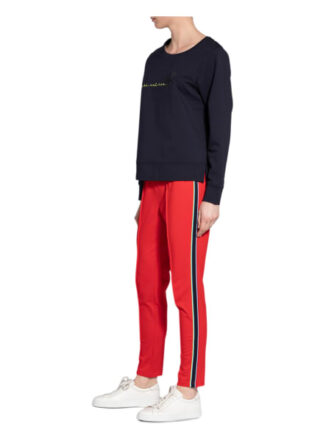 Fire+Ice Sweatpants Thea mit Galonstreifen, Rot