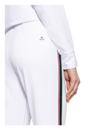 Fire+Ice Sweatpants Thea mit Galonstreifen, Weiß