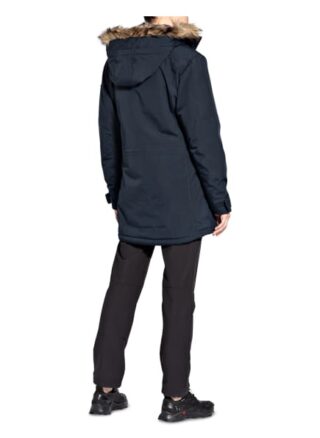 Fjällräven Parka Nuuk mit Kunstpelzbesatz, Blau