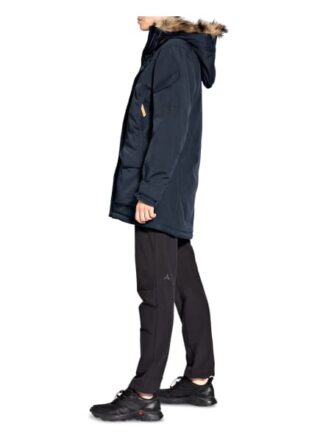 Fjällräven Parka Nuuk mit Kunstpelzbesatz, Blau