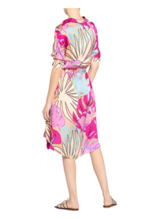 Floer Hemdblusenkleid mit 3/4-Arm, Pink
