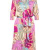 Floer Hemdblusenkleid mit 3/4-Arm, Pink