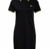 Fred Perry Piqué-Polokleid, Schwarz