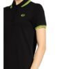 Fred Perry Piqué-Polokleid, Schwarz