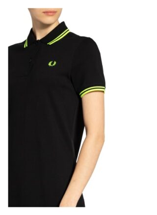 Fred Perry Piqué-Polokleid, Schwarz