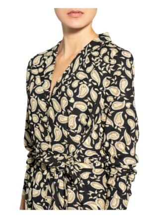 Freebird Hemdblusenkleid Vikas Midi mit Glitzergarn, Schwarz