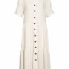 Freequent Kleid Fqlinen mit Leinen, Beige