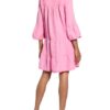 Frieda&Freddies Leinenkleid mit 3/4-Arm, Pink