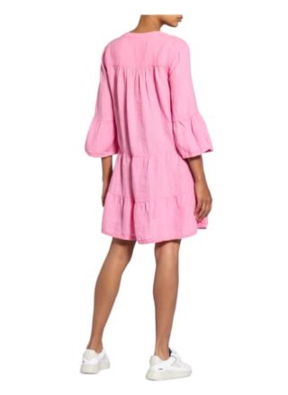 Frieda&Freddies Leinenkleid mit 3/4-Arm, Pink