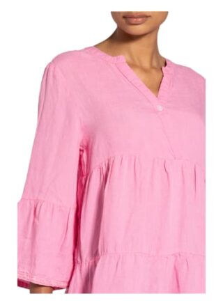 Frieda&Freddies Leinenkleid mit 3/4-Arm, Pink