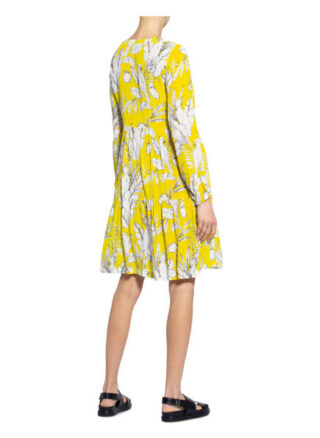 Frogbox Hemdblusenkleid mit Rüschenbesatz, Gelb