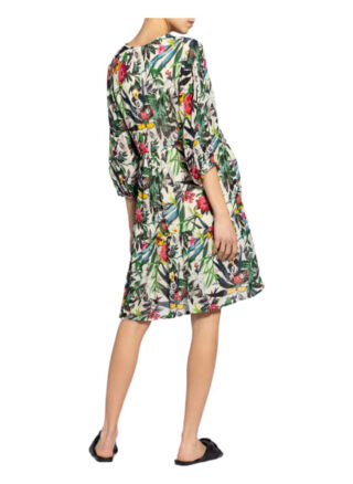 Frogbox Kleid mit 3/4-Arm, Weiß