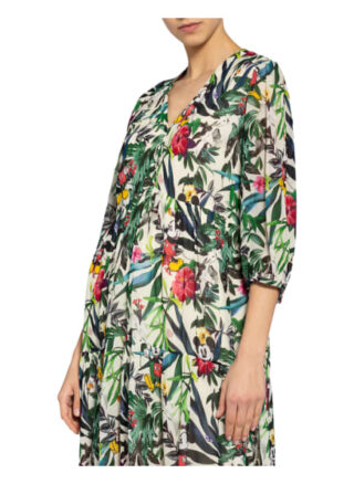 Frogbox Kleid mit 3/4-Arm, Weiß