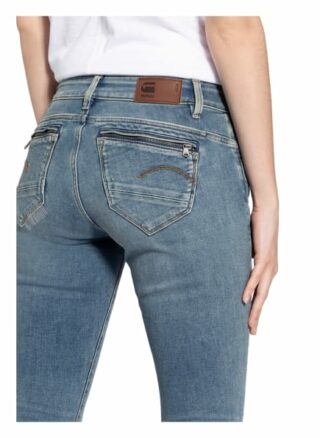 G-Star Raw Skinny Jeans Midge Zip Mid, Blau