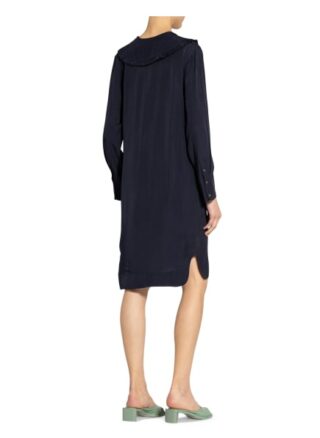 Ganni Hemdblusenkleid, Blau