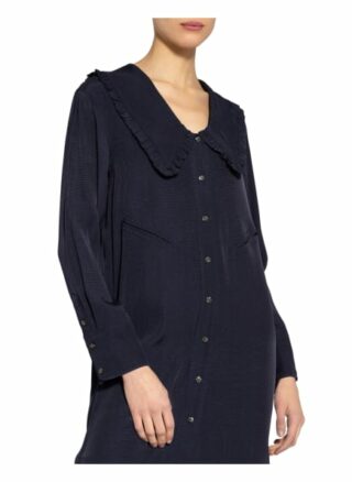 Ganni Hemdblusenkleid, Blau