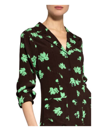 Ganni Hemdblusenkleid, Schwarz