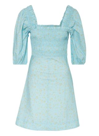 Ganni Kleid mit 3/4-Arm, Blau
