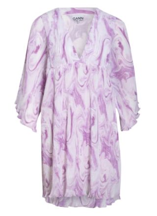 Ganni Kleid mit 3/4-Arm, Lila