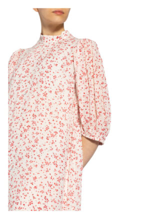Ganni Kleid mit 3/4-Arm, Weiß