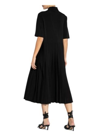 Ganni Kleid mit Schmucksteinbesatz, Schwarz