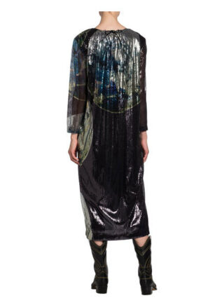 Ganni Paillettenkleid, Silber