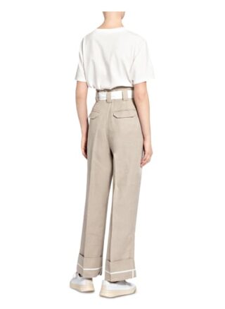 Ganni Paperbag-Hose aus Leinen, Beige