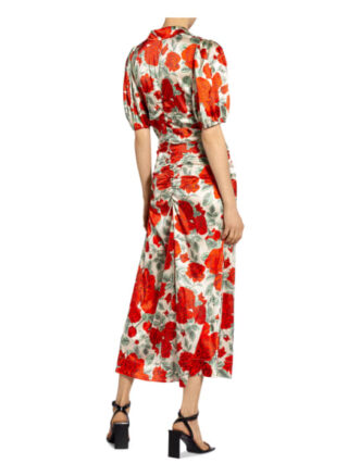 Ganni Seidenkleid, Rot