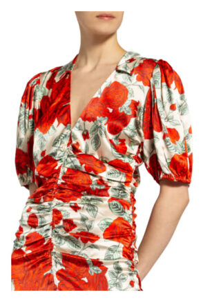Ganni Seidenkleid, Rot