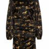 Ganni Seidenkleid, Schwarz