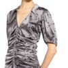 Ganni Seidenkleid, Silber