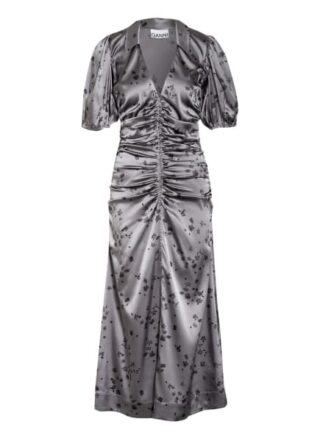 Ganni Seidenkleid, Silber