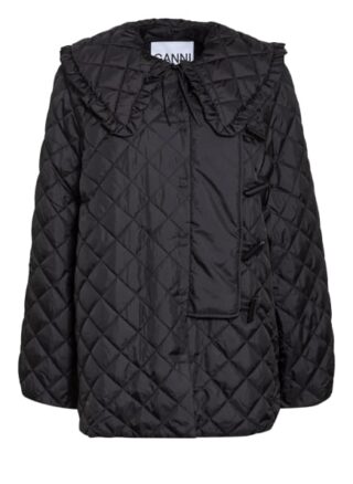 Ganni Steppjacke, Schwarz