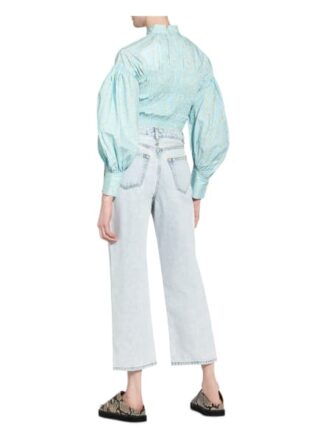 Ganni Straight Jeans, Blau