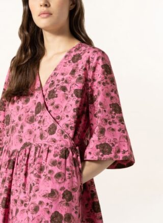 Ganni Wickelkleid, Pink