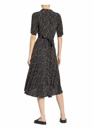 Ganni Wickelkleid, Schwarz