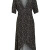 Ganni Wickelkleid, Schwarz