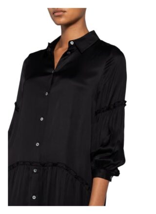 Grace Hemdblusenkleid mit 3/4-Arm, Schwarz