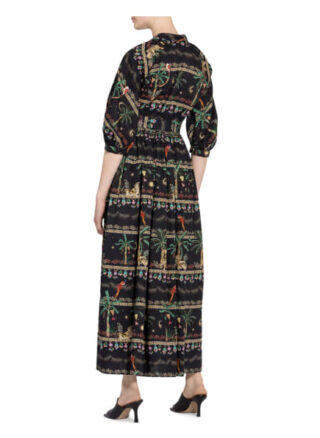 Hayley Menzies Kleid aus Lochspitze mit 3/4-Arm, Schwarz