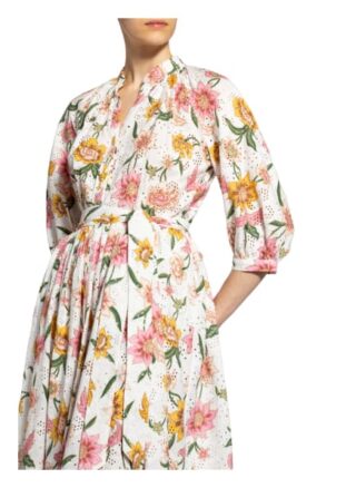 Hayley Menzies Kleid aus Lochspitze mit 3/4-Arm, Weiß